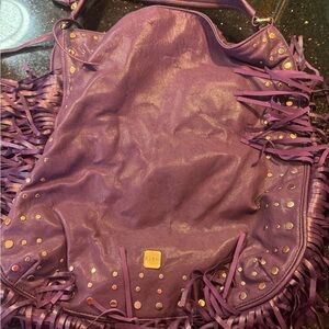Purple Fringe Women's Bag